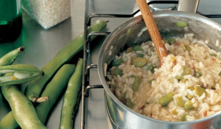 Broad Bean and Pancetta Risotto