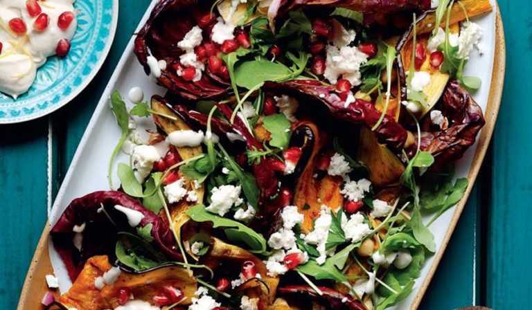 Roast Aubergine and Chickpea Salad