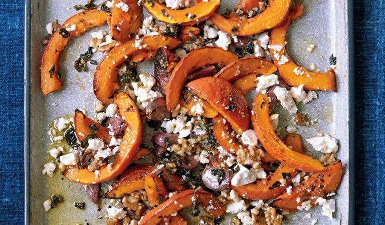 Roast Pumpkin with Feta and Oregano