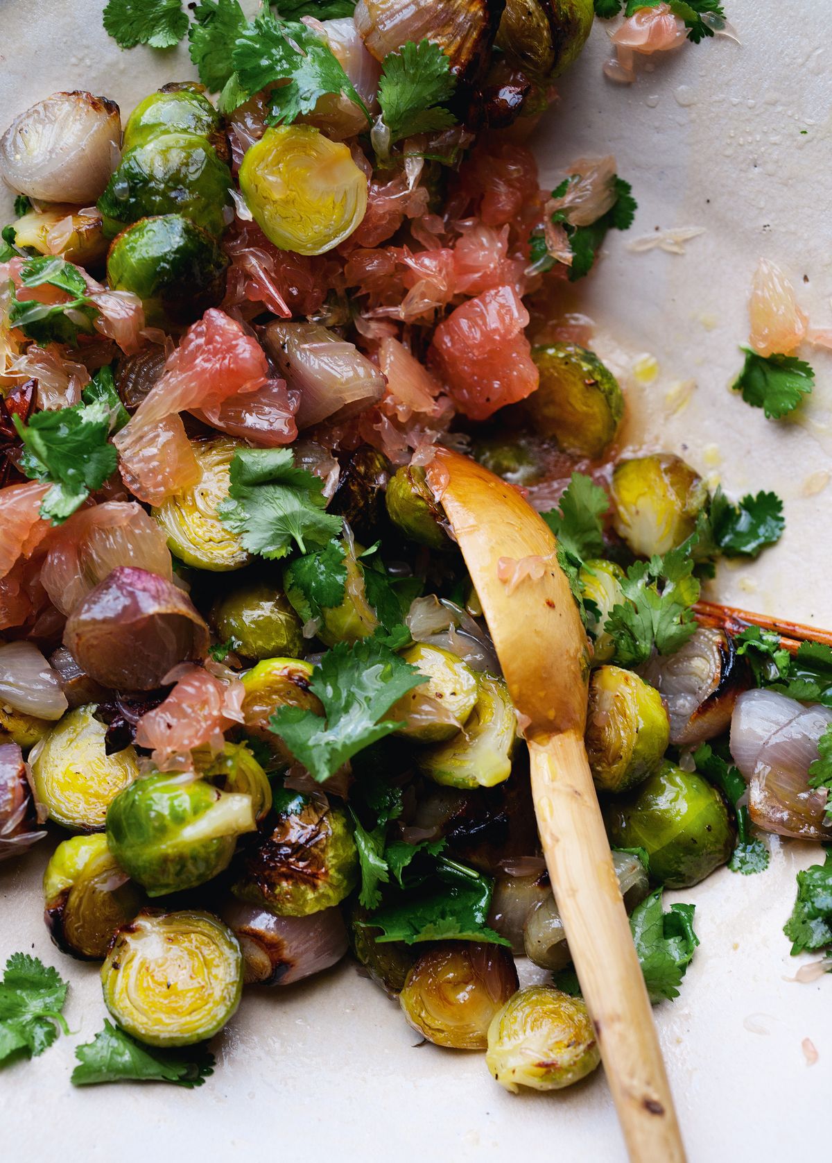 Roasted Brussels Sprouts with Pomelo and Star Anise