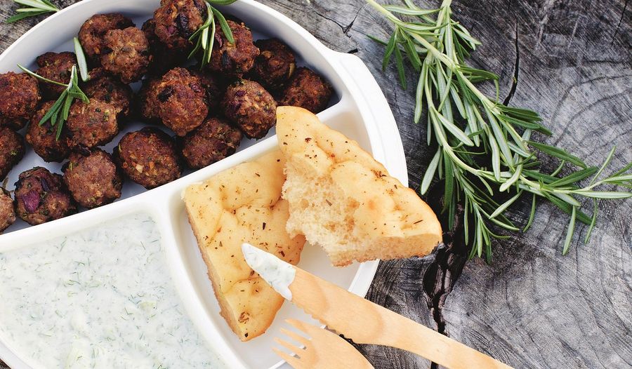 Rosemary and Olive Meatballs with Fennel Tzatziki from The Lunchbox Book