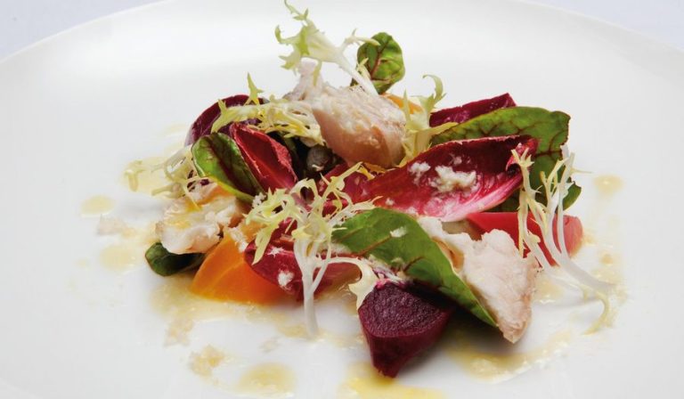 Mixed Beetroot Salad with Smoked Mackerel