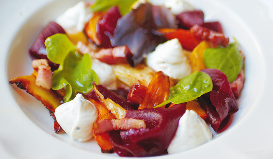 Winter Salad with a Goat's Cheese Mousse