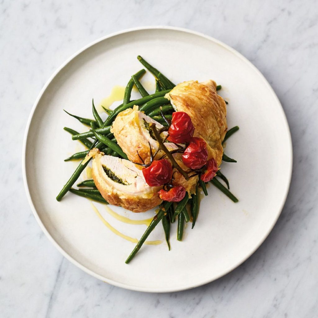 Jamie Oliver’s Flaky Pastry Pesto Chicken