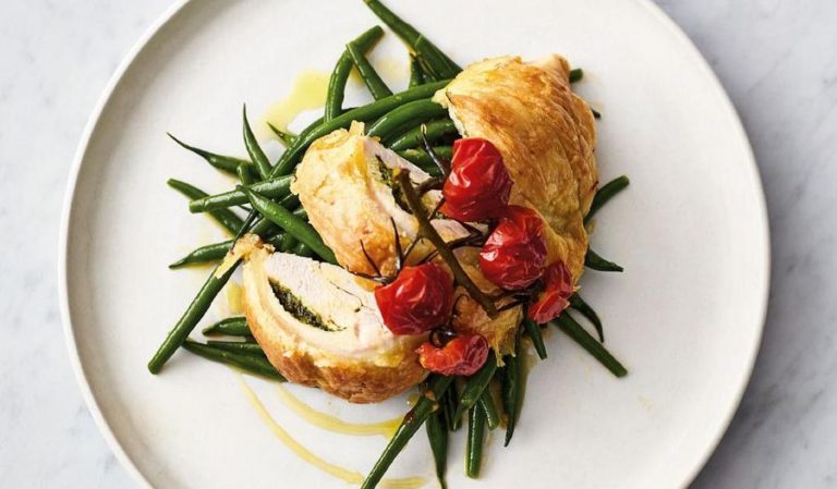 Jamie Oliver's 5 Ingredient Flaky Pastry Pesto Chicken Recipe
