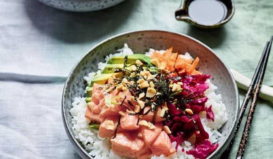 Nadiya Hussain's Black Pepper Poke Salmon Bowl Recipe | BBC Time to Eat