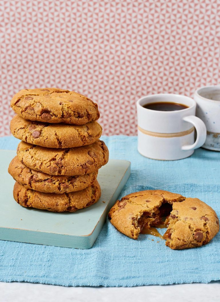 Salted Caramel Stuffed NYC Cookies