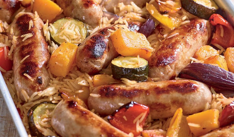 Sausage and Roasted Vegetable Pilaf Recipe
