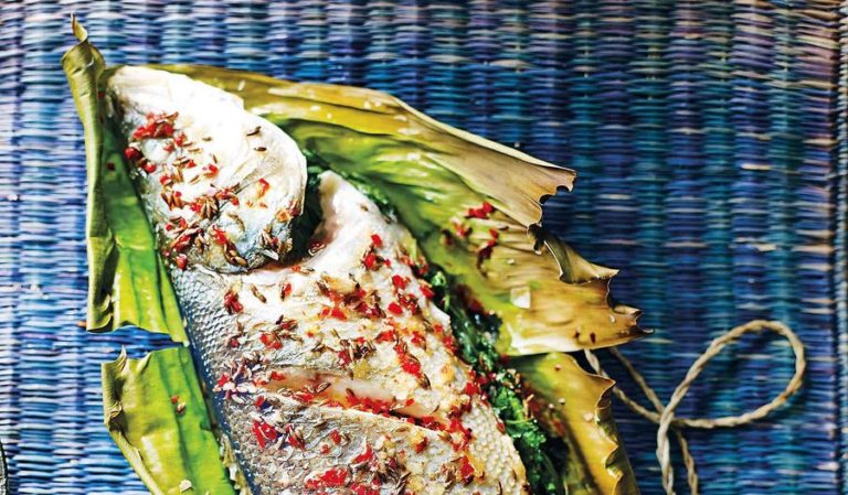 Sea Bass with Coriander and Chilli