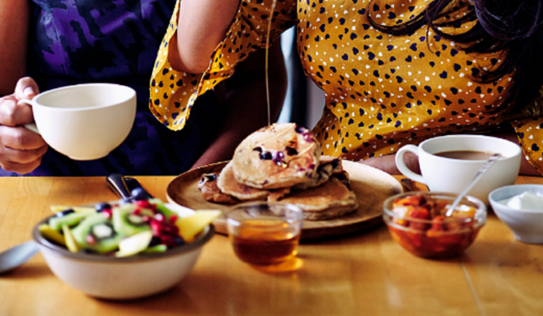 Yoghurt Pancakes with Blueberries