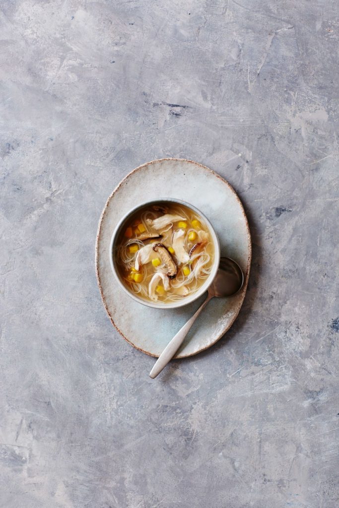 Shiitake Chicken Noodle Soup