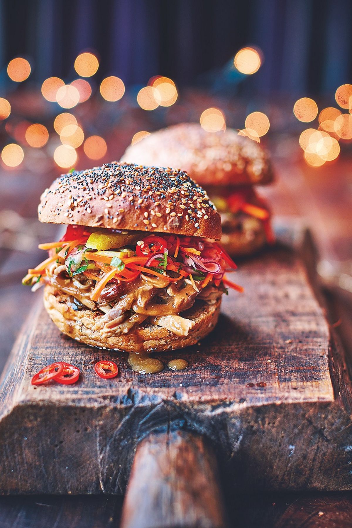 Turkey Sloppy Joes Tasty Slaw with Gherkins & Chilli, Homemade BBQ Sauce