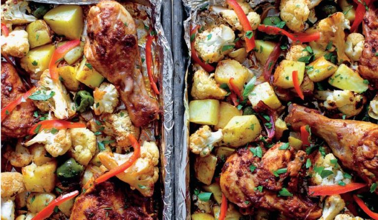 Smoky Sheet Pan Chicken with Cauliflower