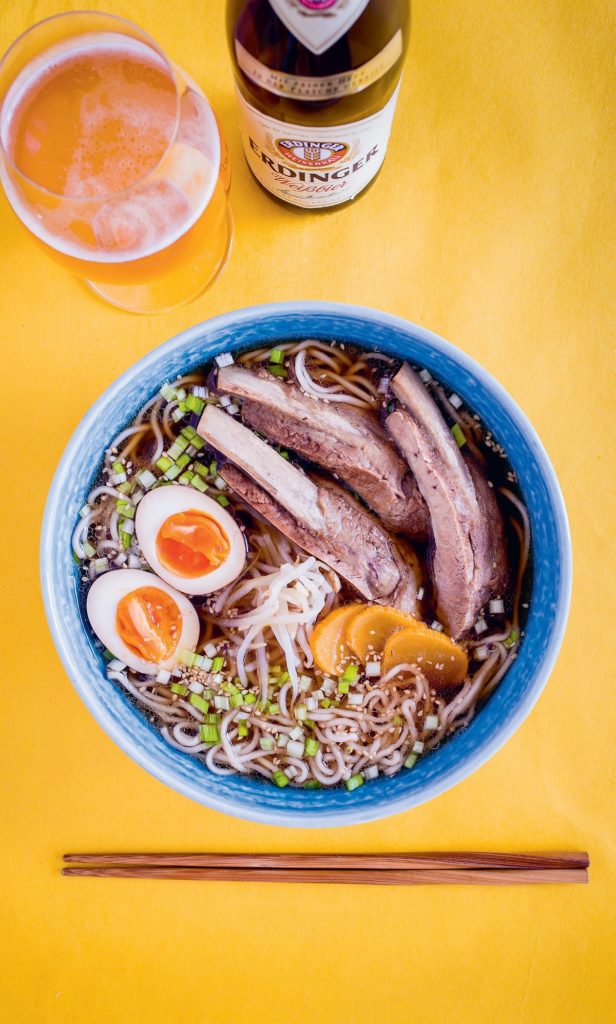 Soki Soba (Okinawan Pork Rib Ramen with a Light Dashi Pork Broth)