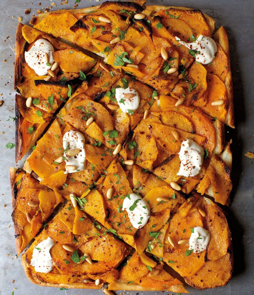 Winter Squash Flatbread with Hummus and Za’atar
