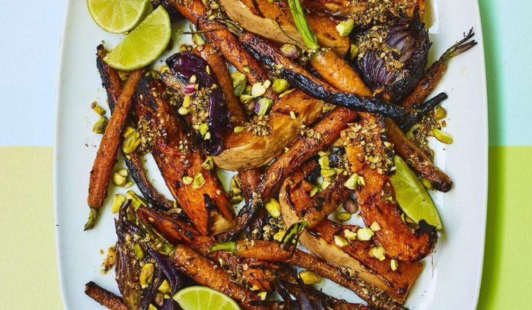 Squash with Charred Carrots | Easy Vegan Barbecue Recipe