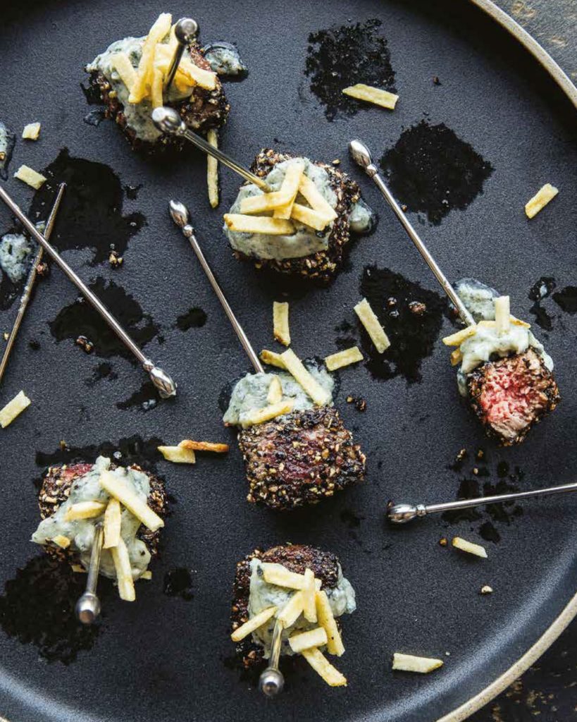 Steak Bites with Melty Blue Cheese Butter
