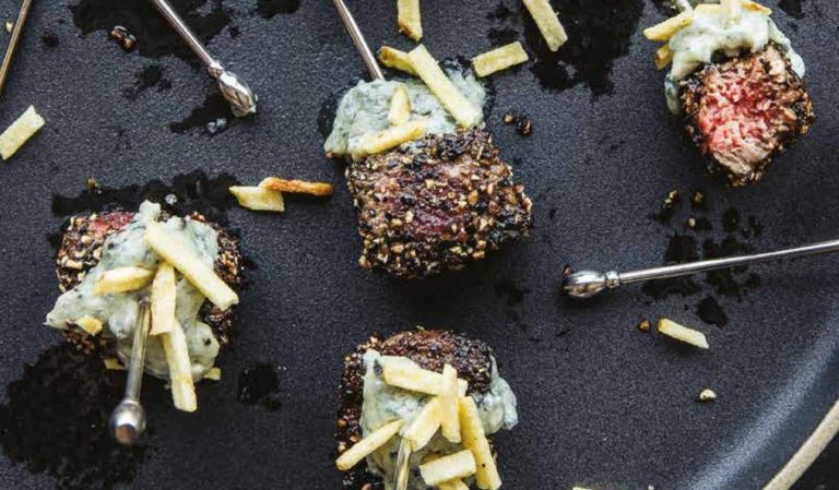 Steak Bites with Melty Blue Cheese Butter