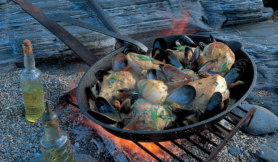 Sauted Chicken with Mussels