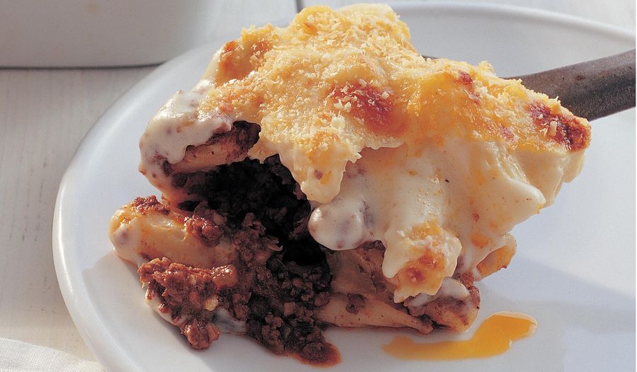 Pastitsio: Beef and Macaroni Pie with Cinnamon