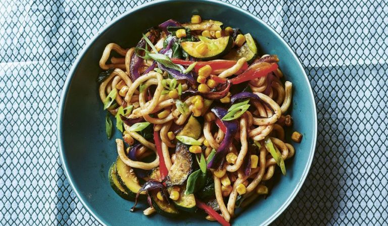 Summer Vegetable Udon Noodles | Vegan Asian Recipes