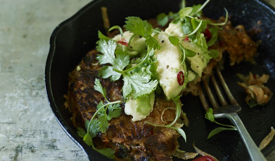 Sweet Potato Cakes with Lime and Avocado from The New Vegetarian