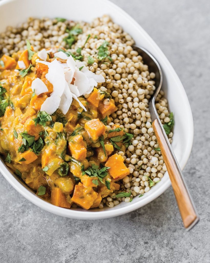 Sweet Potato, Chickpea and Spinach Coconut Curry