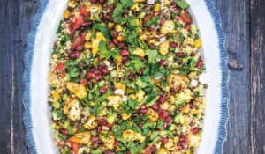 Braised Cauliflower and Puy Lentil Tabouleh