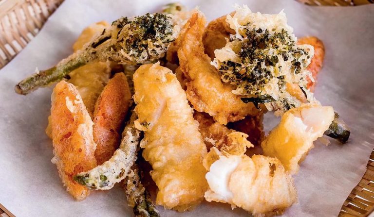 Tempura Fried Seafood And Vegetables With Ponzu Tsuyu Recipe