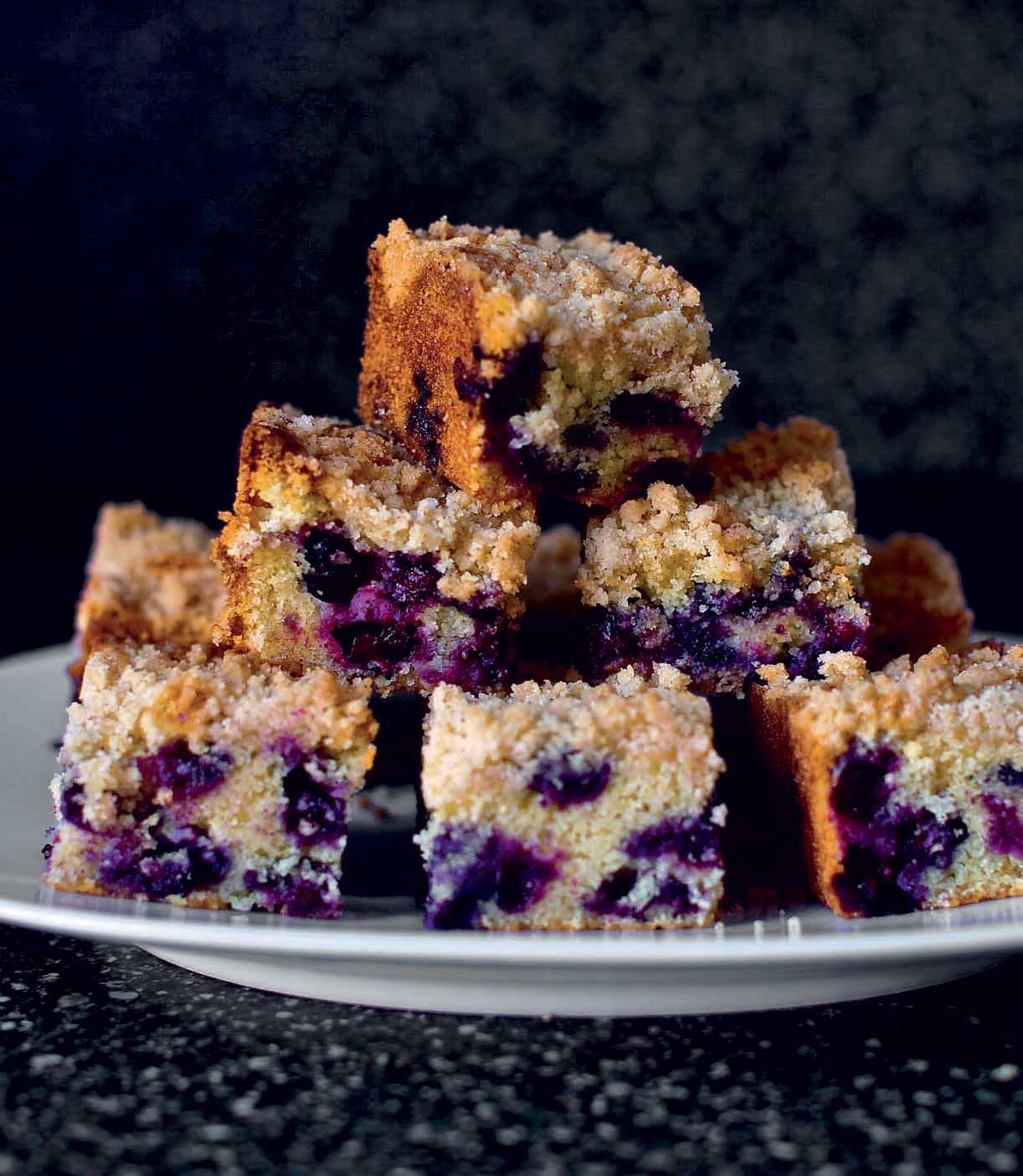 Blueberry Butter Polenta Cake