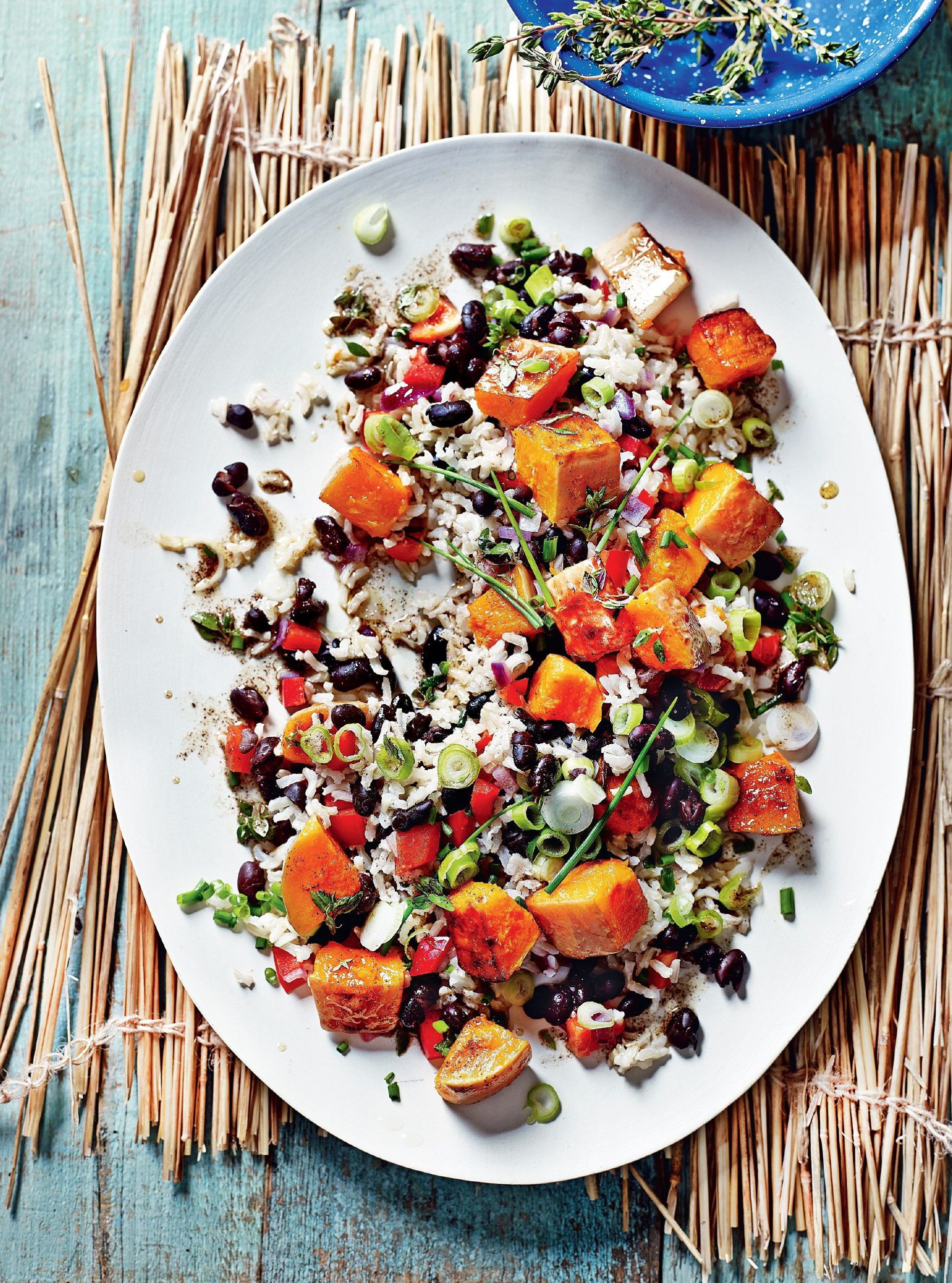 Caribbean Allspice Salad with Pumpkin and Black Beans