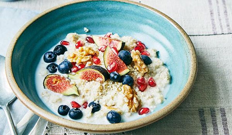 Barley Porridge with Fruit and Nuts (Belboula)
