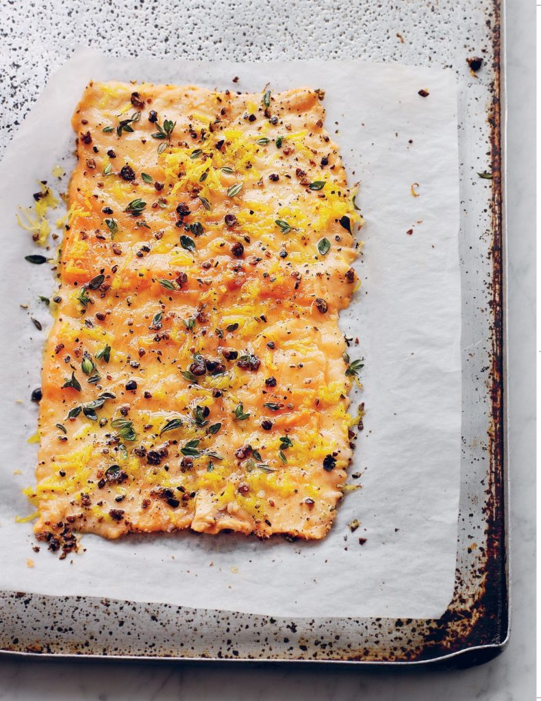 Salmon Baked with Juniper and Lemon Thyme