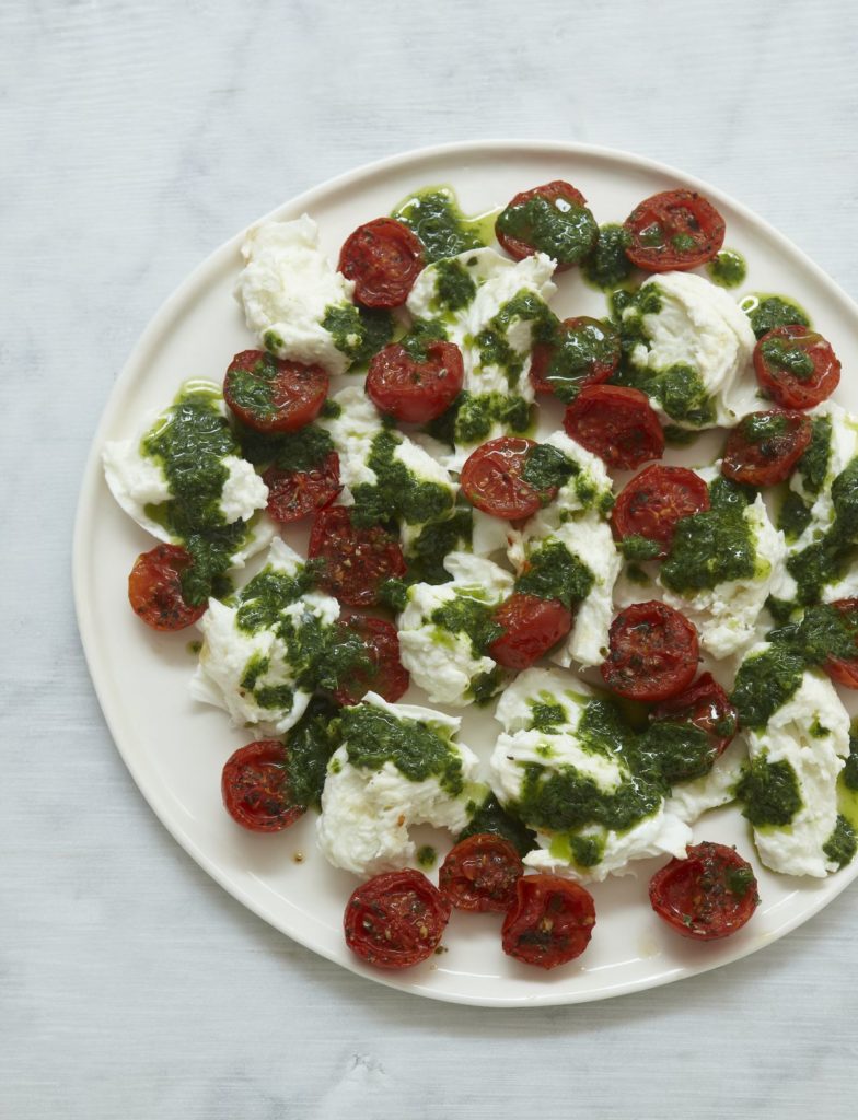 Tomatoes, Mozzarella and Basil purée