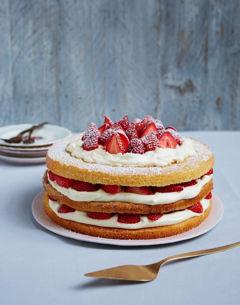 Triple-layer berry Victoria sponge