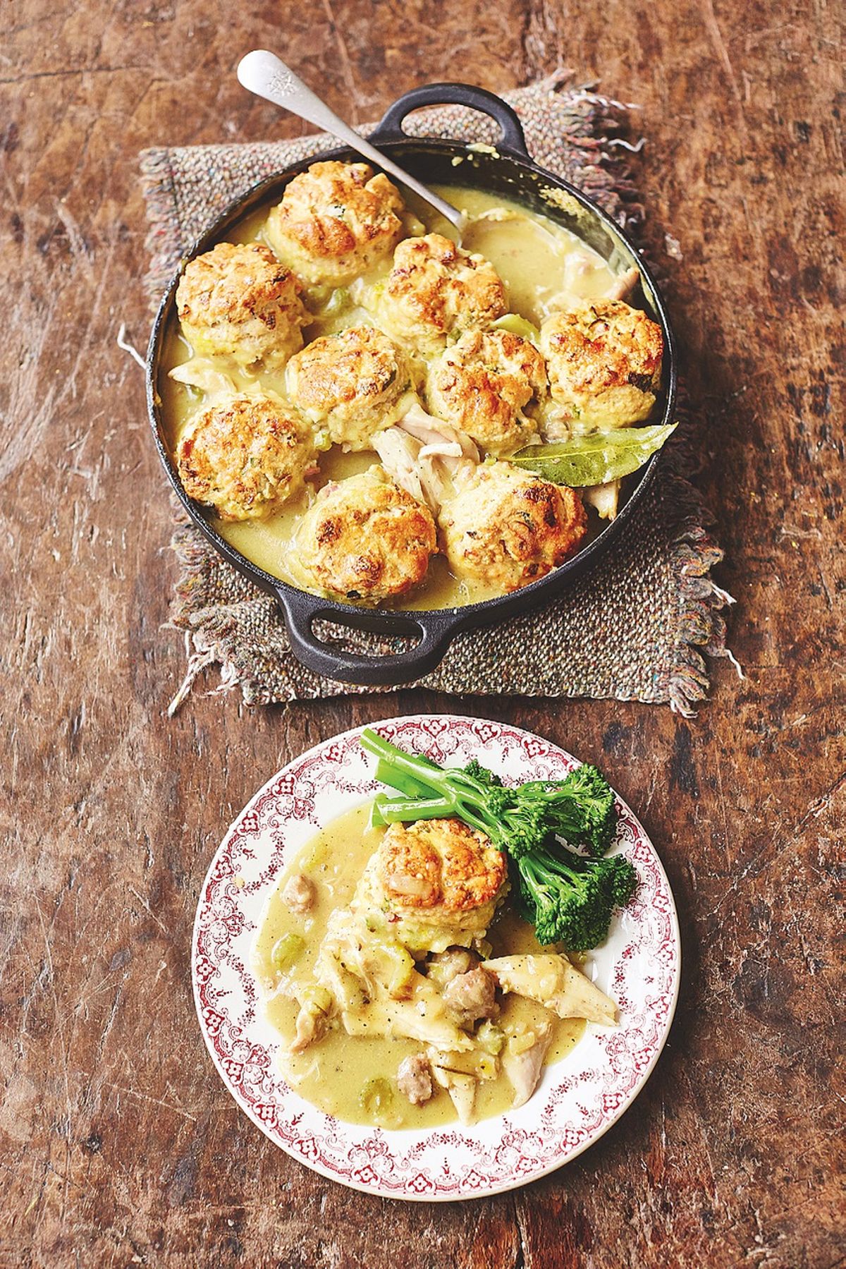 Turkey Stew Sweet Leek & Smoky Bacon Biscuit Dumplings