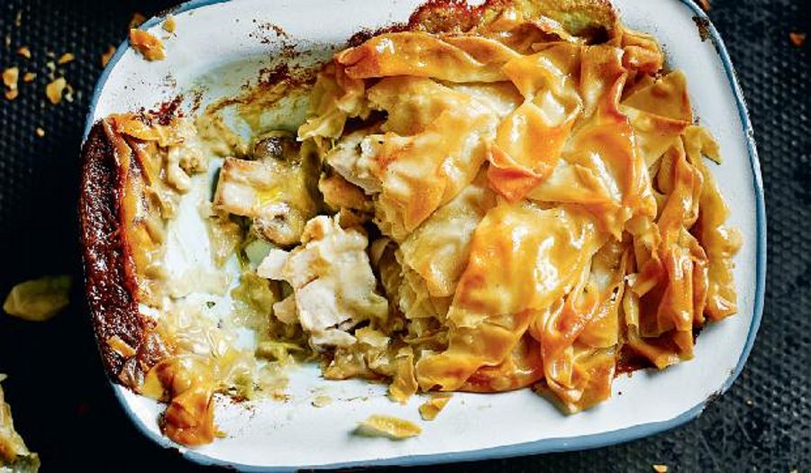 Turkey and Mushroom Filo Pie from Dean Edwards' Feelgood Family Food