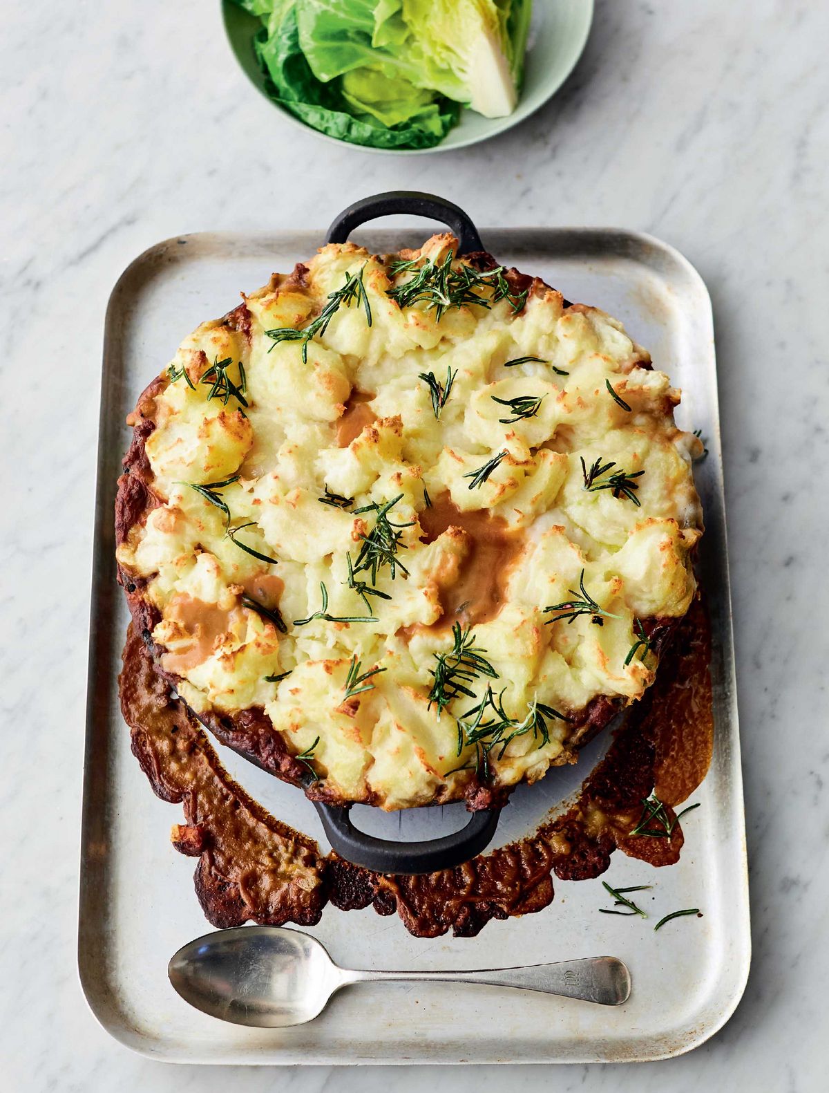 Jamie Oliver’s Allotment Cottage Pie with Root Veg, Porcini Mushrooms, Marmite and Crispy Rosemary