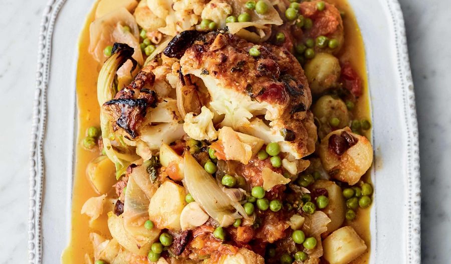 Jamie Oliver Roast Cauliflower Stew | Meat-free Meals Channel 4