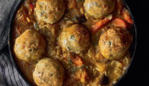 Winter Veggie Stew With Wholesome Lumpy Dumplings Recipe