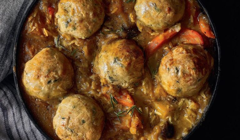 Winter Veggie Stew with Wholesome Lumpy Dumplings