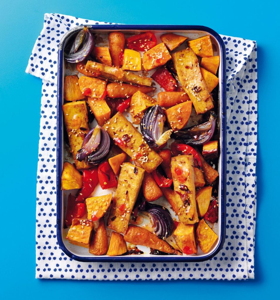 Roasted Vegetable and Tofu Traybake