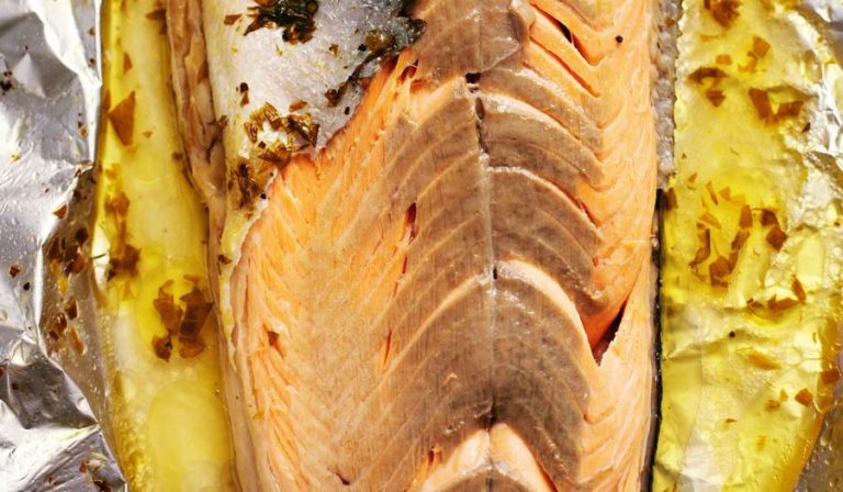 Whole Salmon Baked in Foil with Tarragon from Rick Stein's Fish and Shellfish