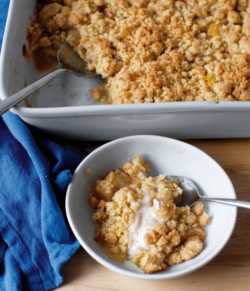 Wintry Apple Bake with Double Ginger Crumble