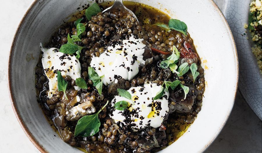 Yotam Ottolenghi Puy Lentil & Aubergine Stew | Recipe from SIMPLE