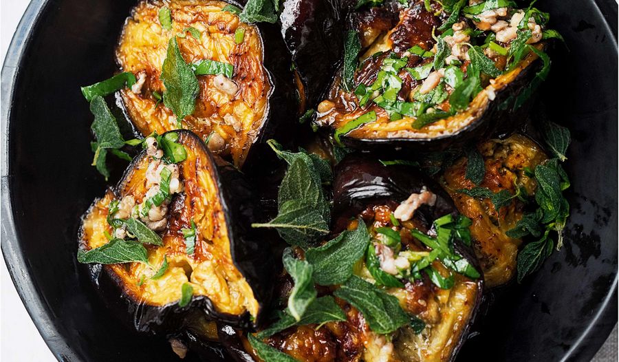 Yotam Ottolenghi Roasted Aubergine with Anchovies | SIMPLE recipe