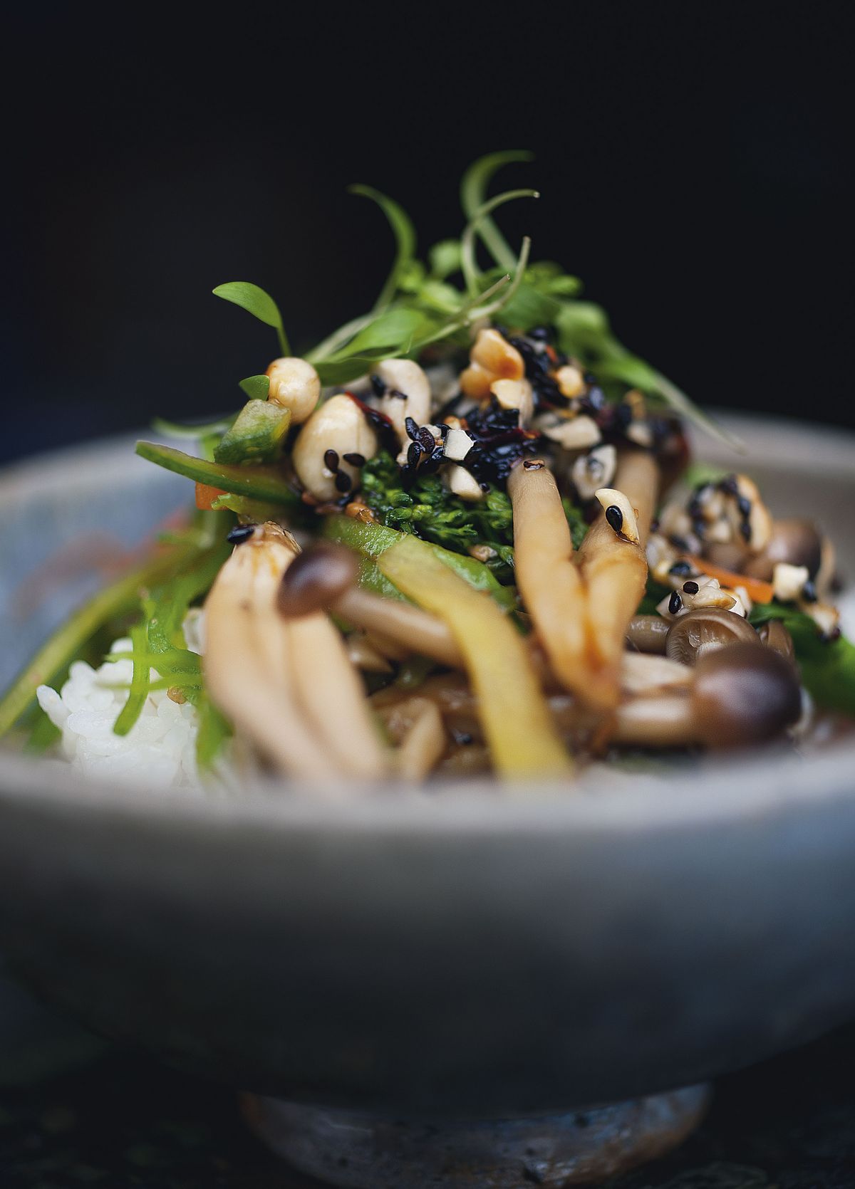 Yotam Ottolenghi’s Miso Vegetables and Rice with Black Sesame Dressing