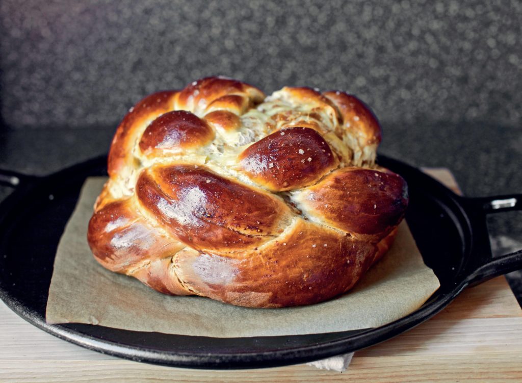 Fig, Olive Oil, and Sea Salt Challah Bread | Jewish Recipe