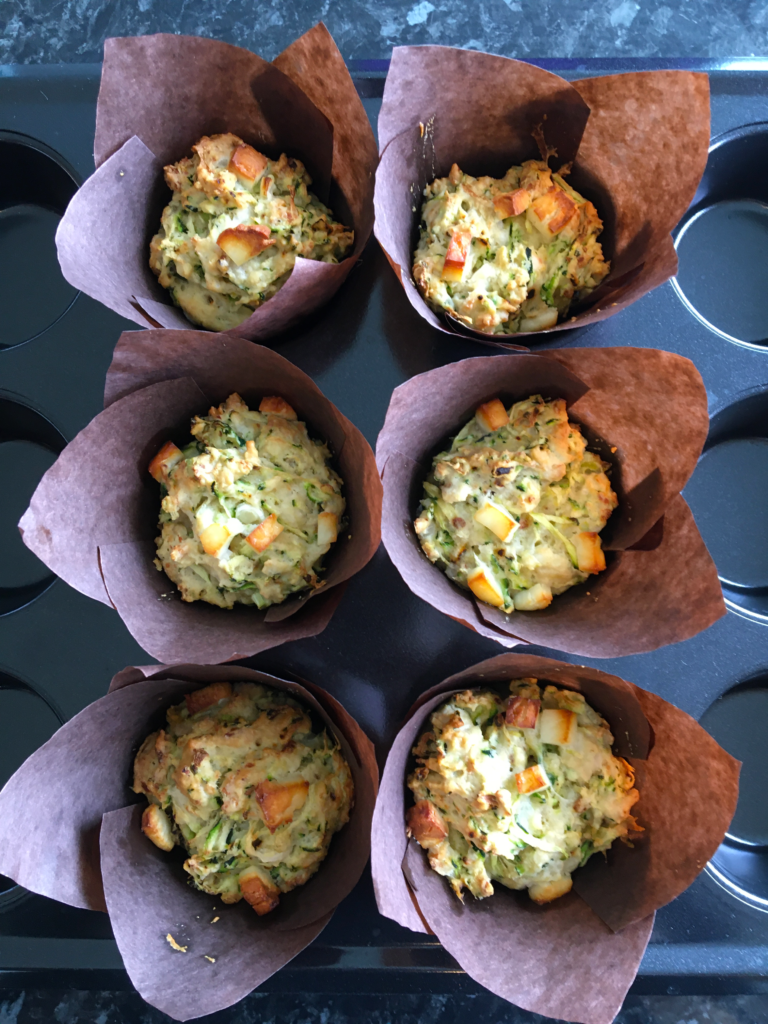 Chilli-spiked Halloumi & Courgette Muffins | Easy Savoury Baking