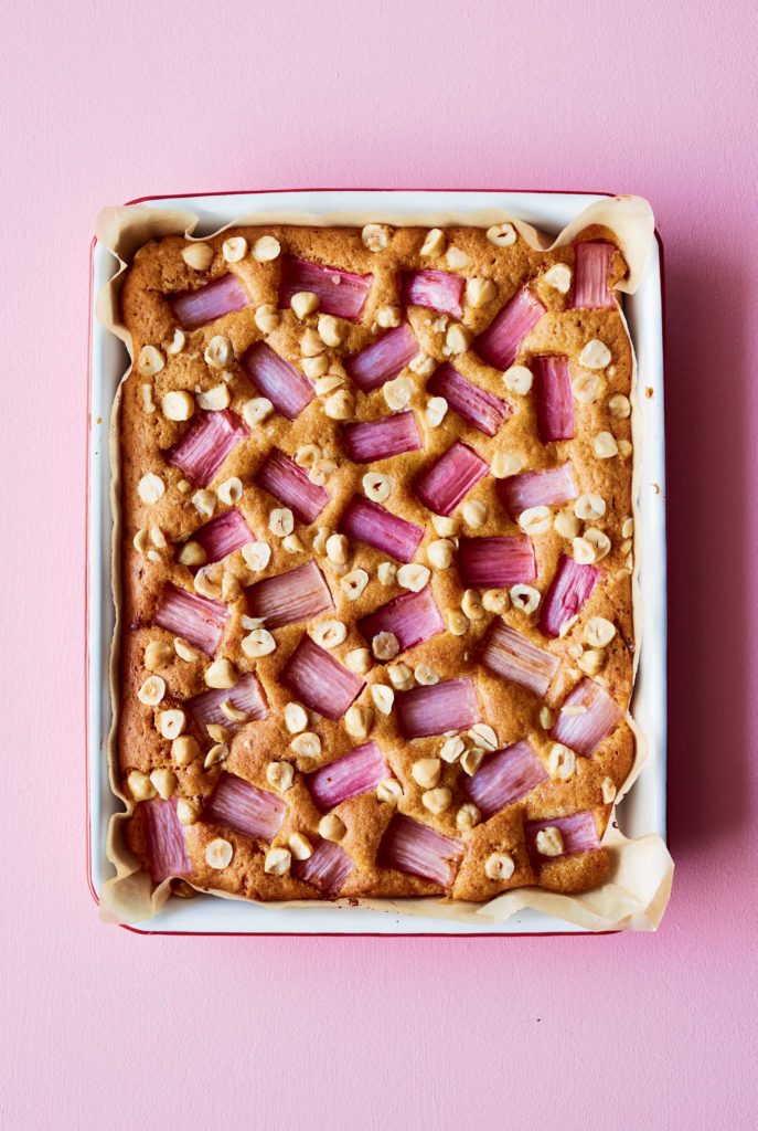 Rhubarb Blondies
